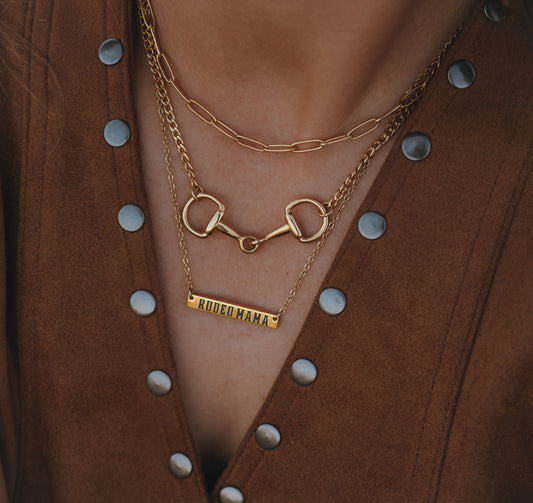 'Rodeo Mama' Bar Necklace