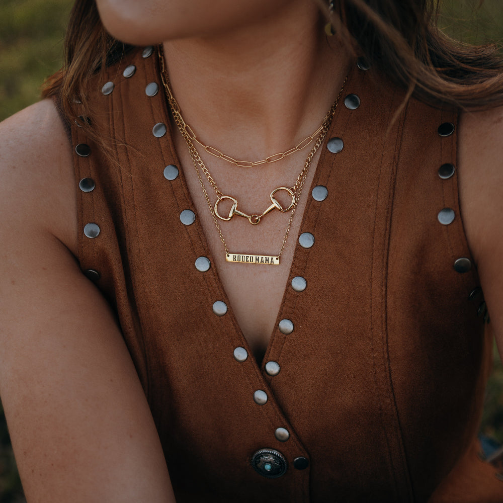 'Rodeo Mama' Bar Necklace