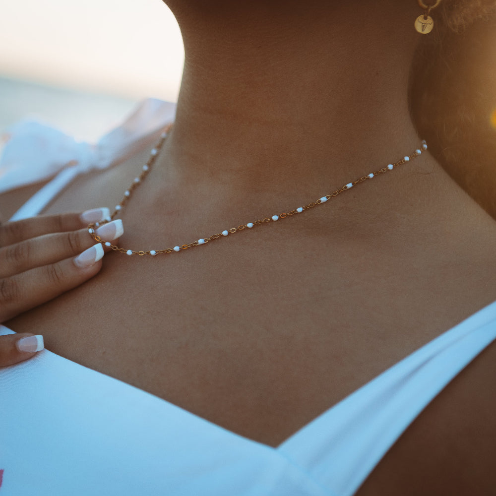 Pearl Snap Chain Necklace