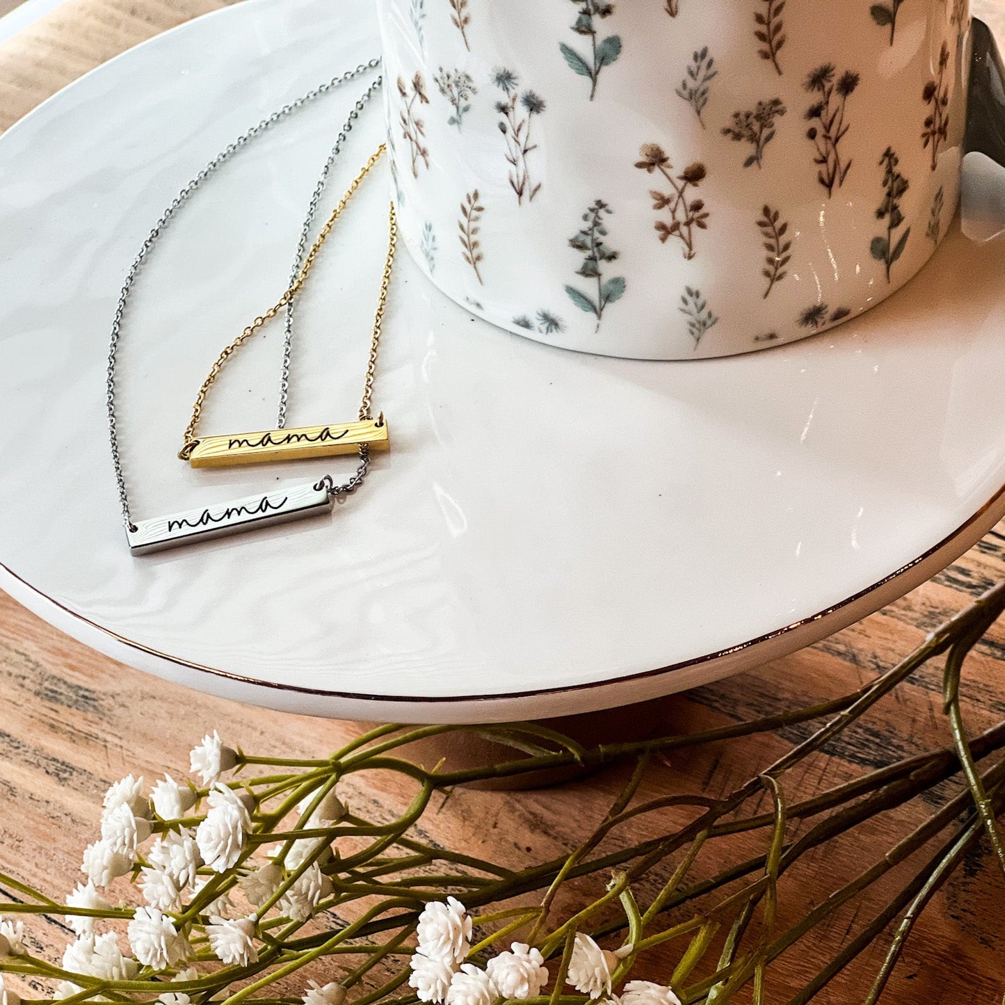 "Mama" Bar Necklace