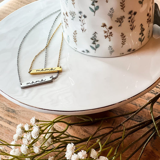 "Mama" Bar Necklace