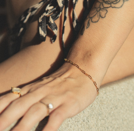 Dainty Paperclip Bracelet