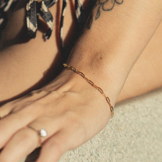 Dainty Paperclip Bracelet