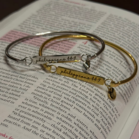 Philippians 4:4-9 Bar Bracelet