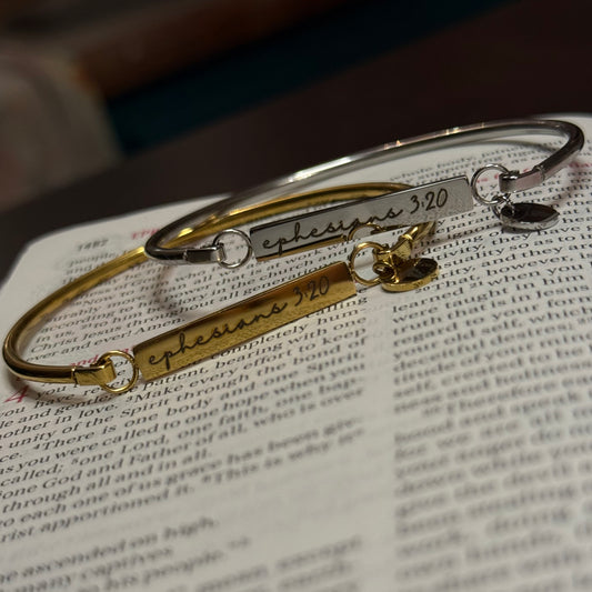 Ephesians 3:20 Bar Bracelet