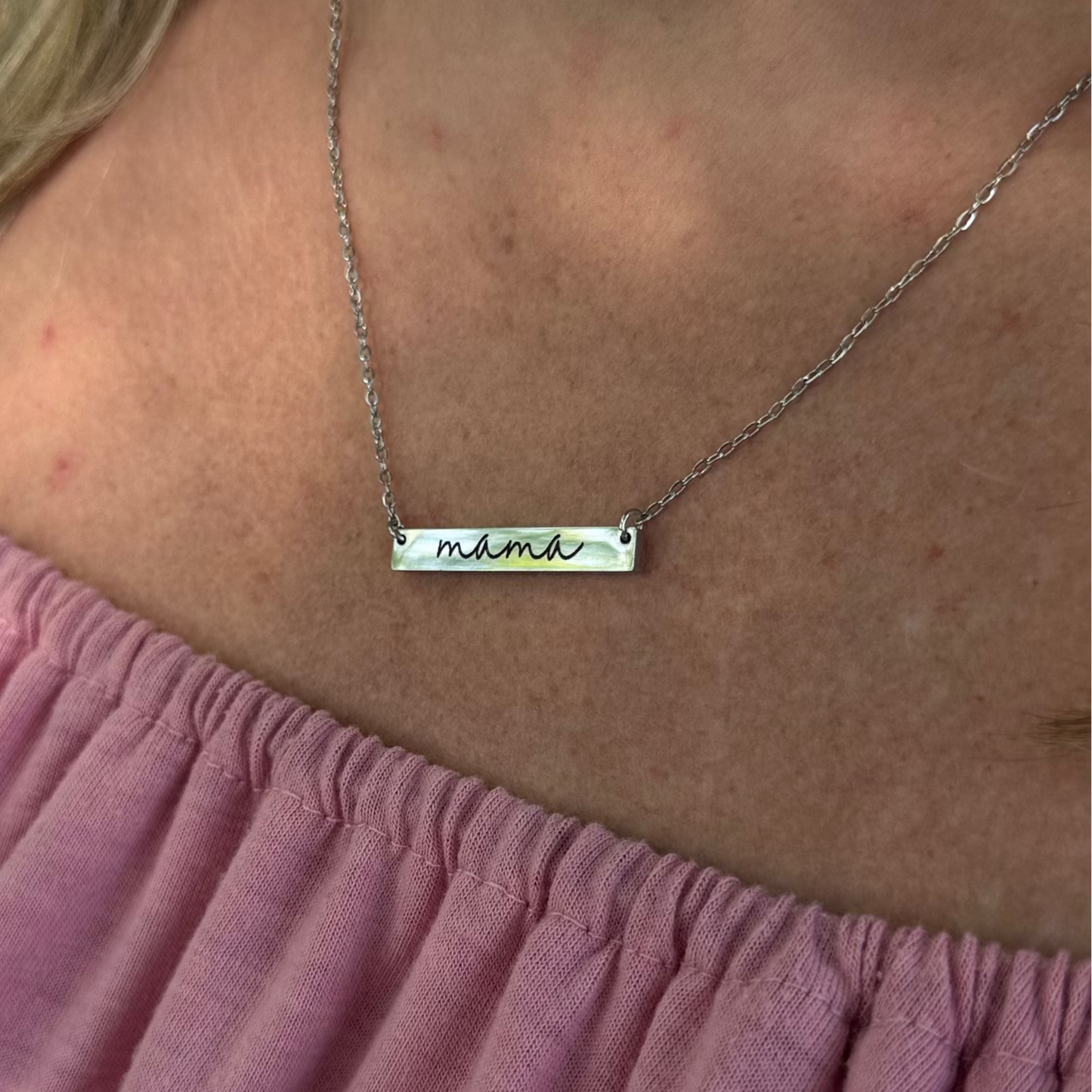 "Mama" Bar Necklace