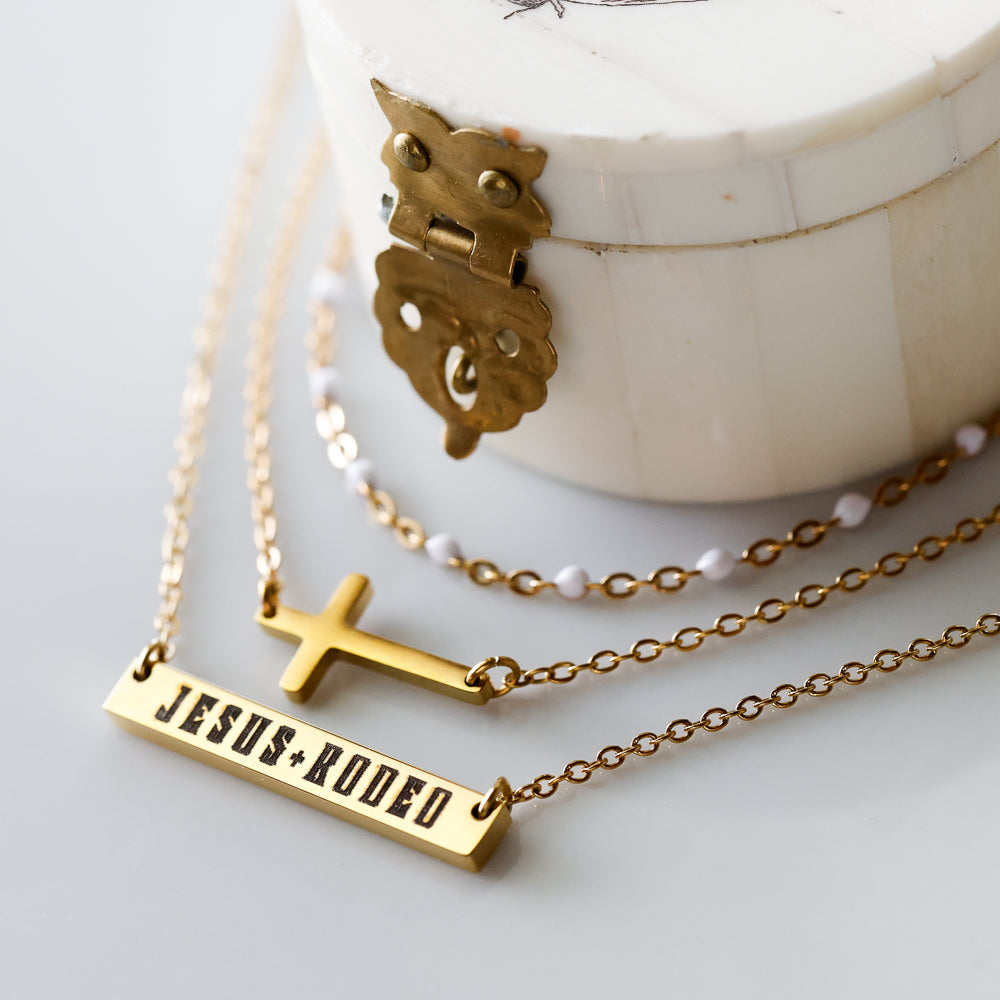 Jesus + Rodeo Bar Necklace