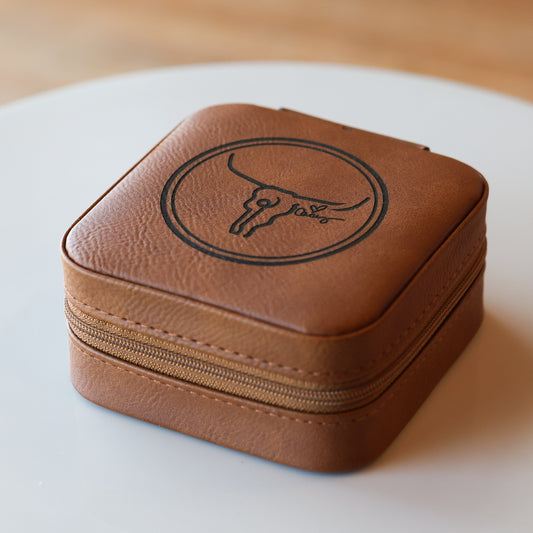 Branded Leather Jewelry Case