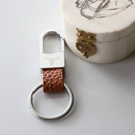 Icon Leather Keychain