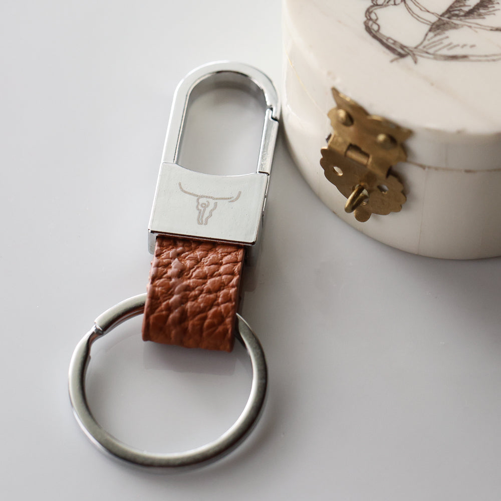 Icon Leather Keychain