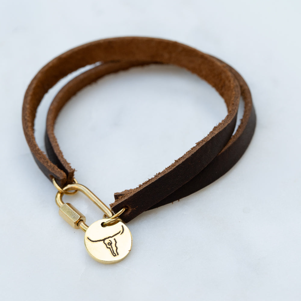 Leather Icon Bracelet