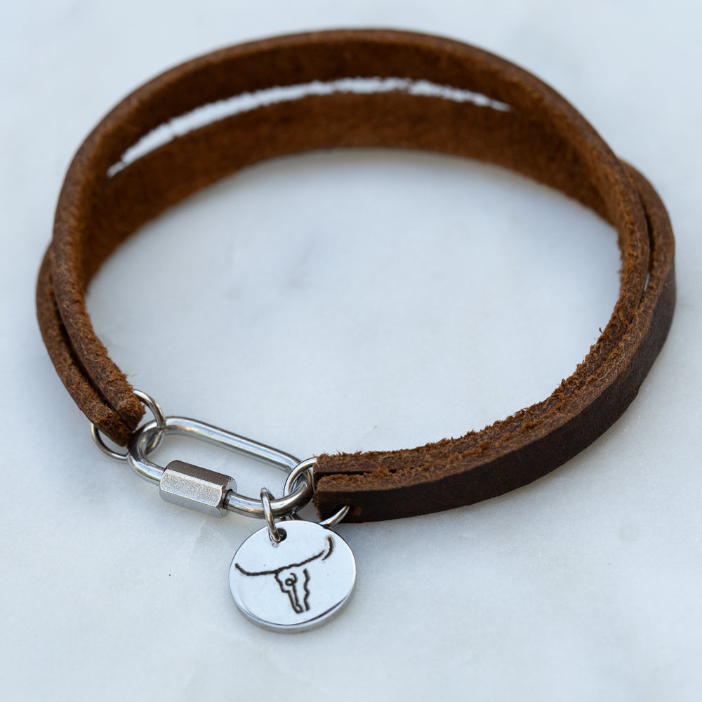 Leather Icon Bracelet