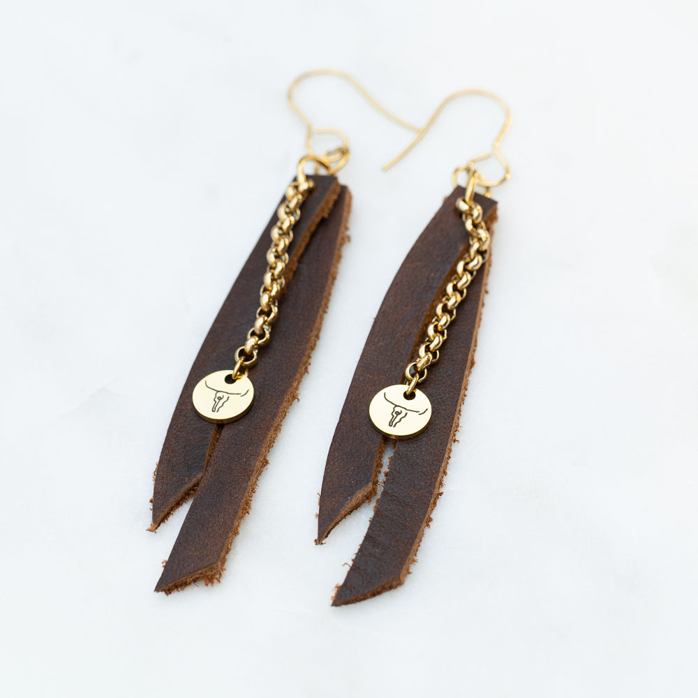 Leather Icon Earrings