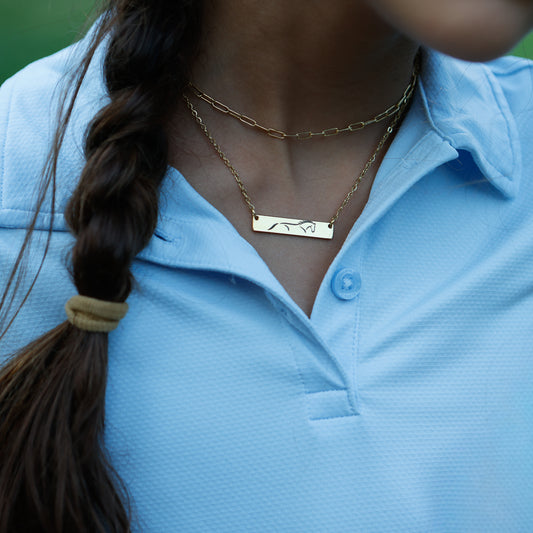 Sonora Horse Bar Necklace (Princess Size)