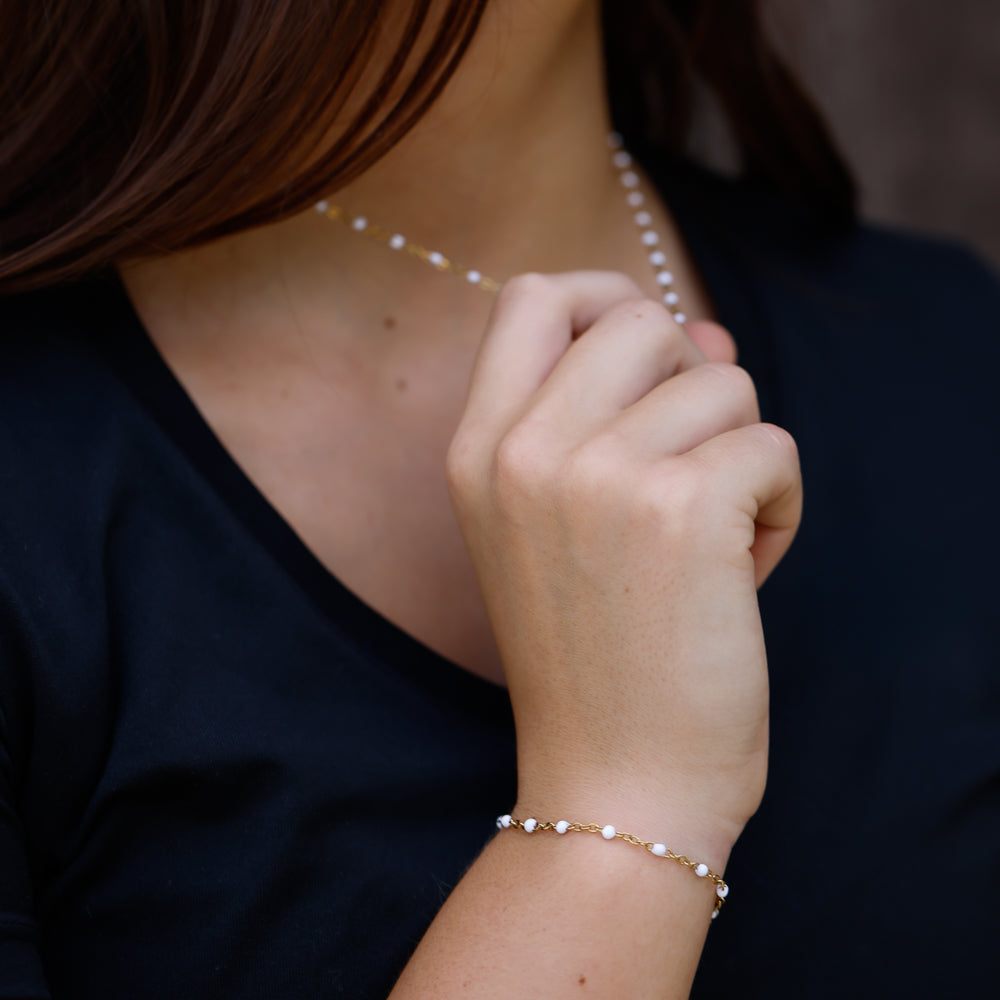 Pearl Snap Chain Bracelet
