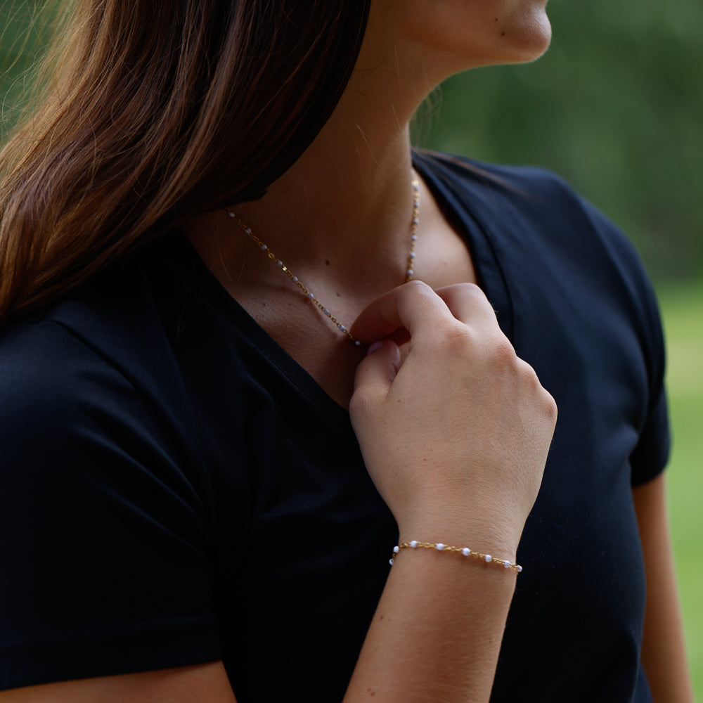 Pearl Snap Chain Necklace