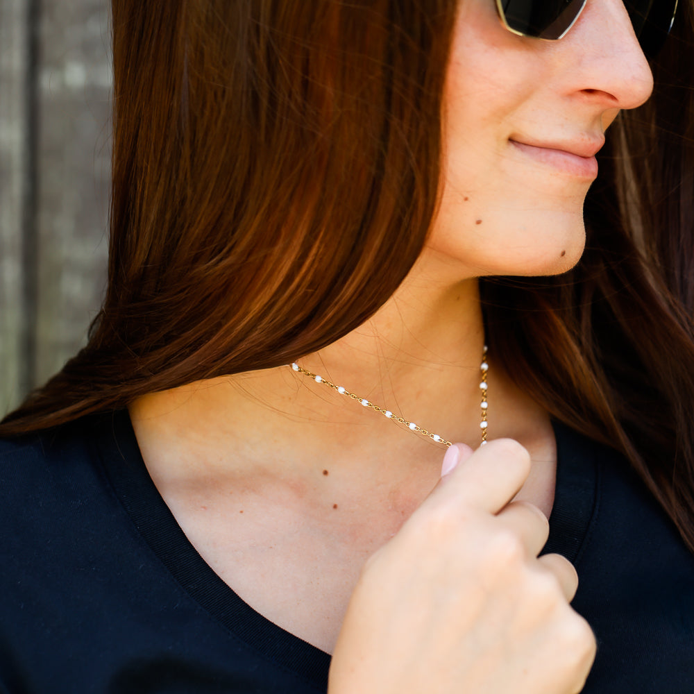 Pearl Snap Chain Necklace