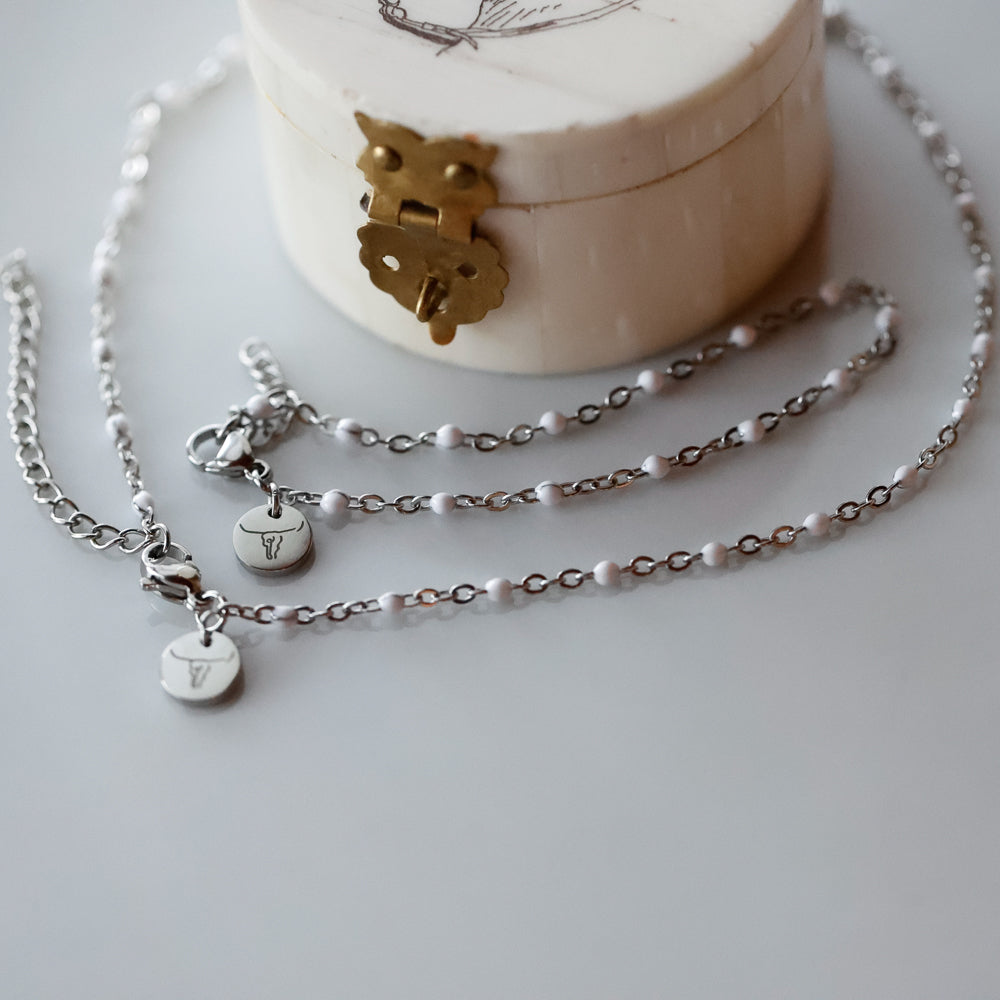 Pearl Snap Chain Necklace