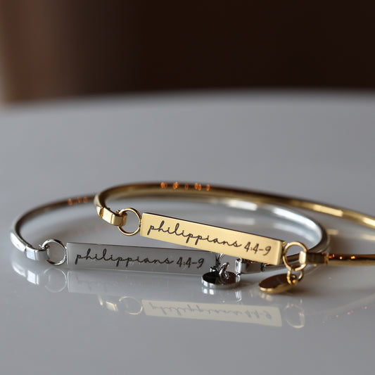 Philippians 4:4-9 Bar Bracelet