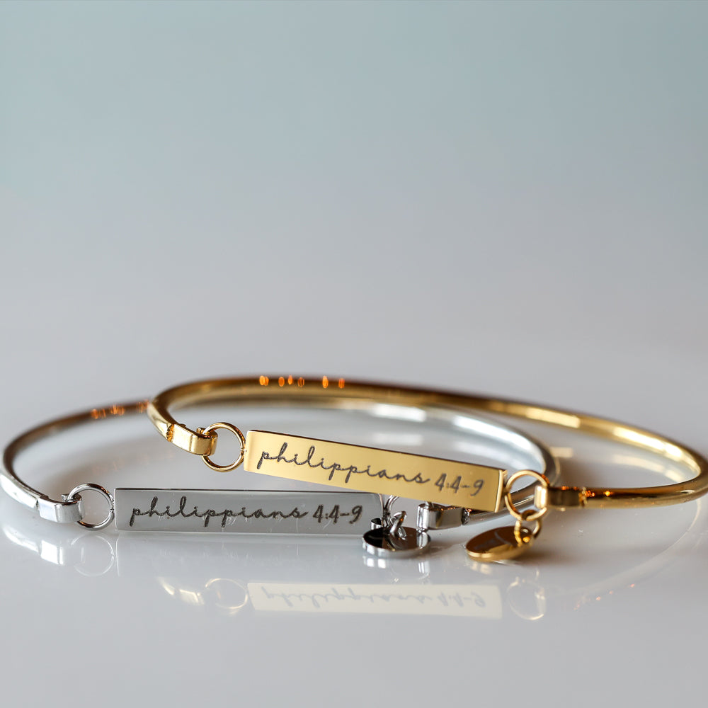 Philippians 4:4-9 Bar Bracelet