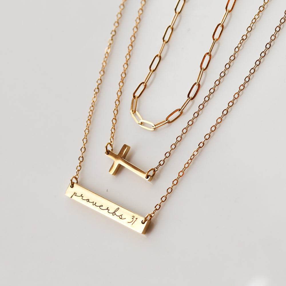 Proverbs 31 Bar Necklace