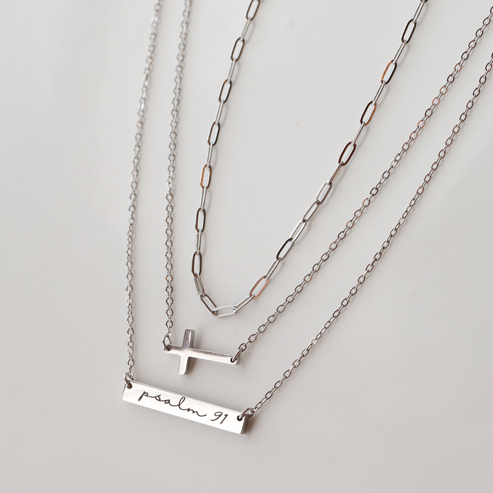 Psalm 91 Bar Necklace