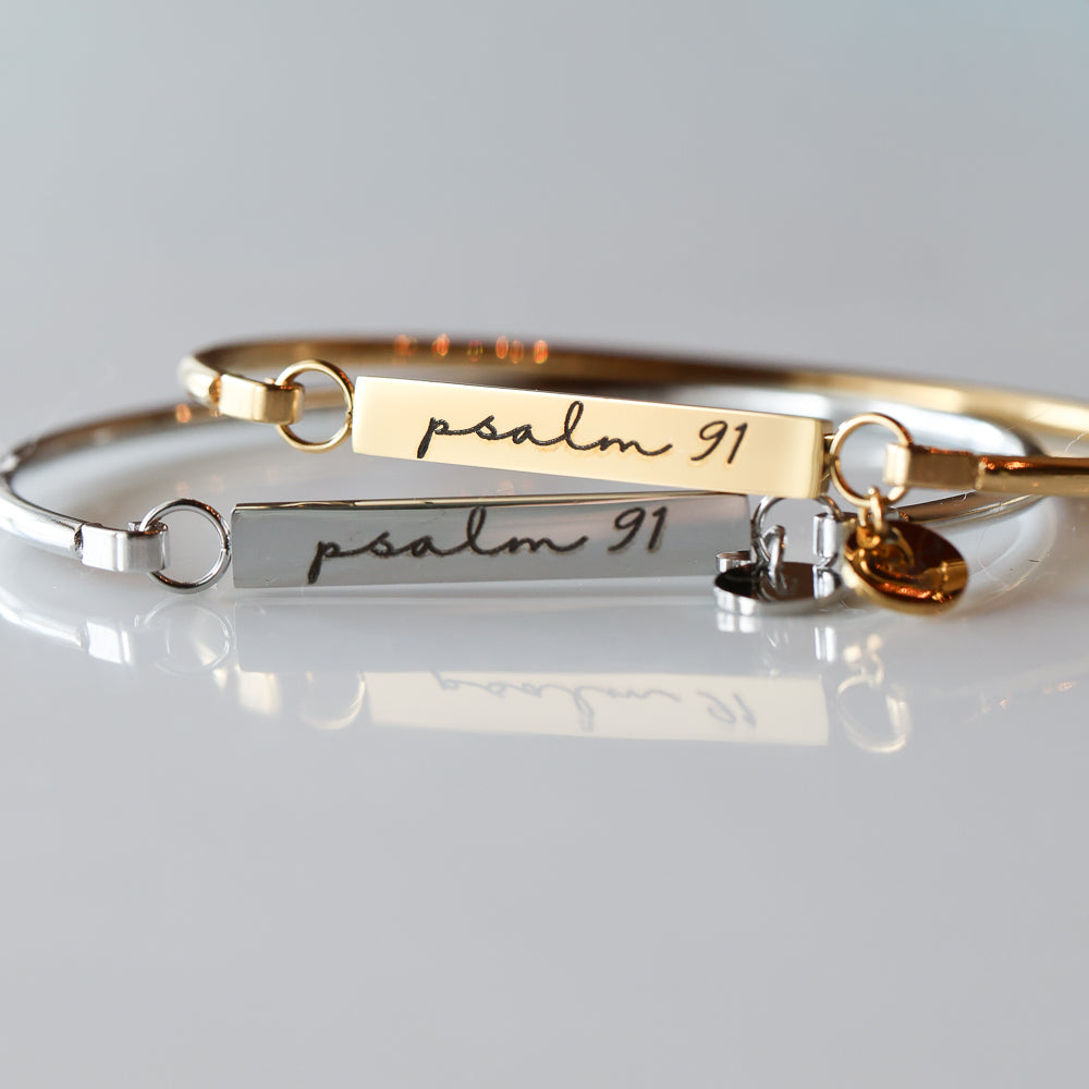 Psalm 91 Bar Bracelet