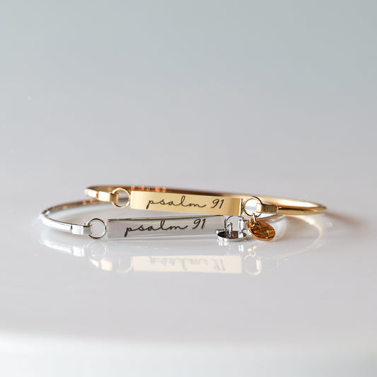 Psalm 91 Bar Bracelet