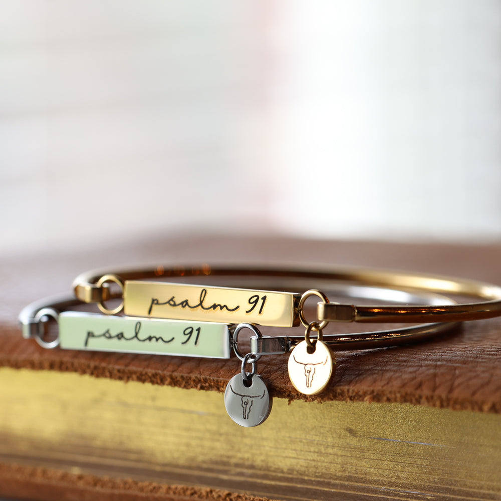 Psalm 91 Bar Bracelet