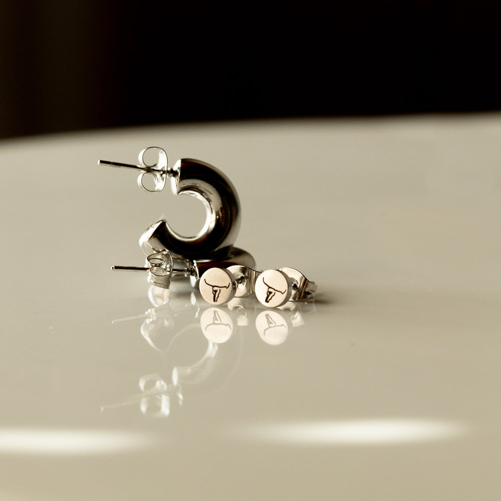 Icon Hoop and Stud Earring Set