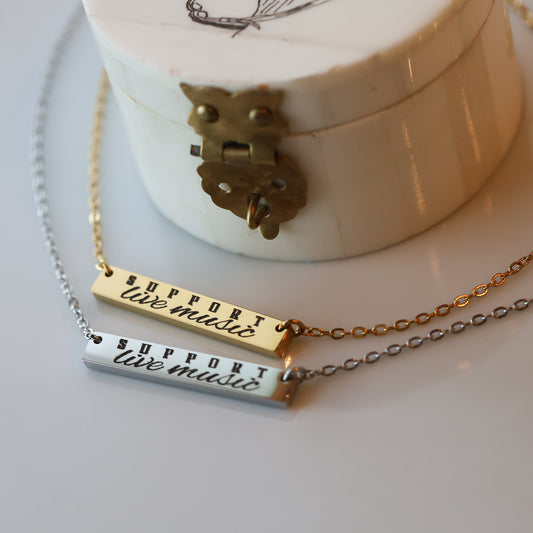 Support Live Music Bar Necklace