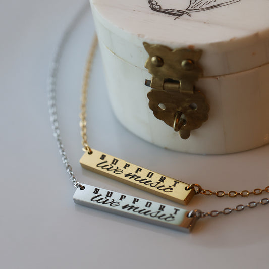 Support Live Music Bar Necklace