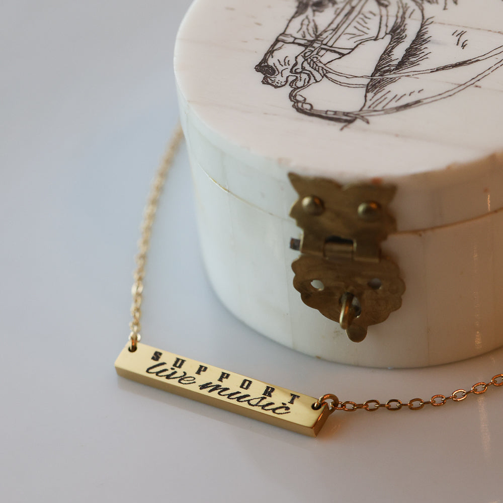 Support Live Music Bar Necklace