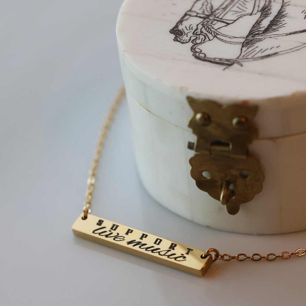 Support Live Music Bar Necklace