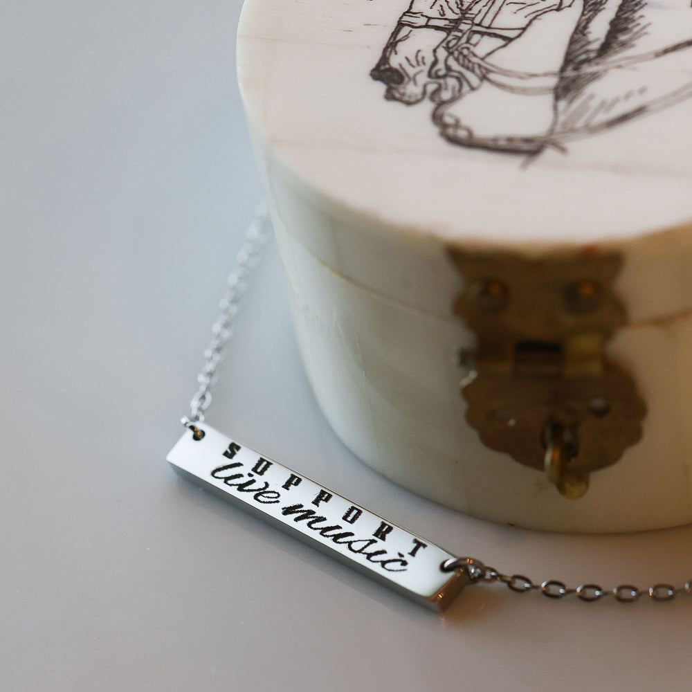 Support Live Music Bar Necklace