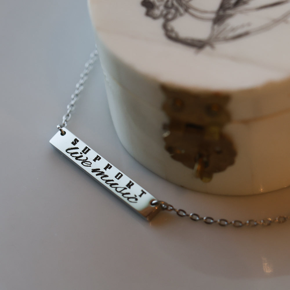 Support Live Music Bar Necklace