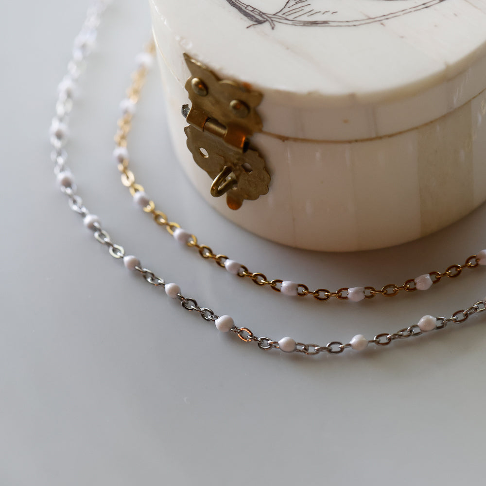Pearl Snap Chain Necklace