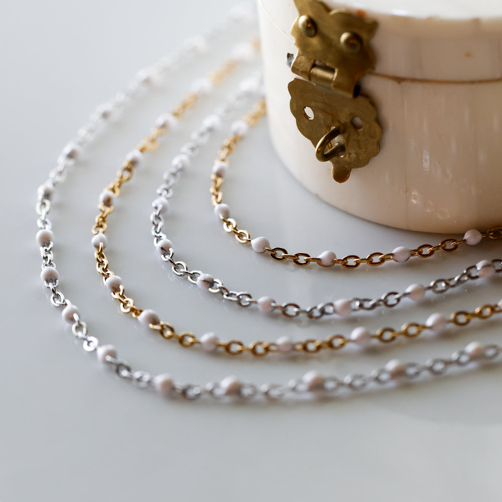 Pearl Snap Chain Necklace