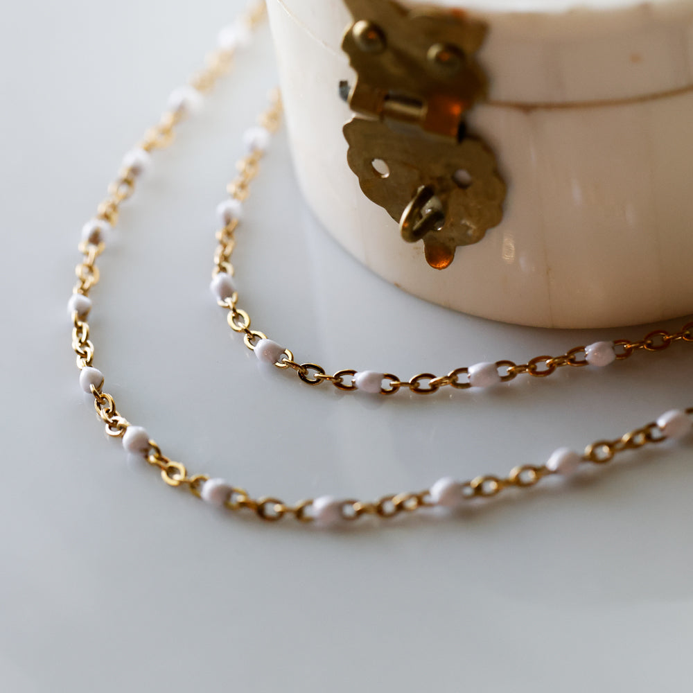Pearl Snap Chain Necklace