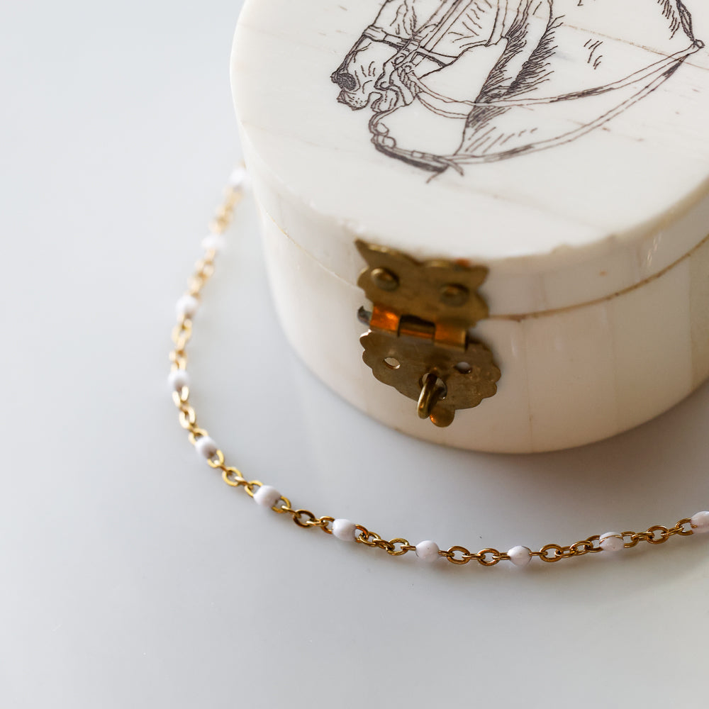 Pearl Snap Chain Necklace