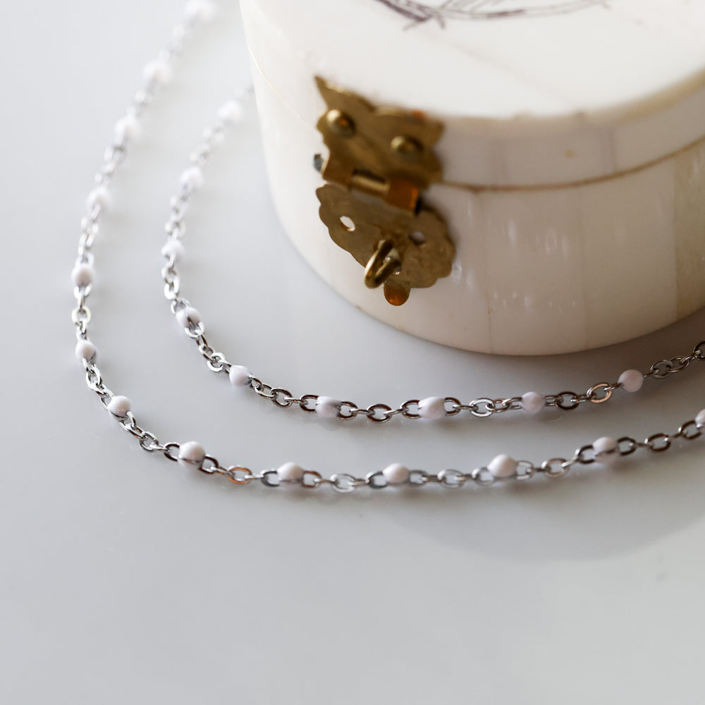 Pearl Snap Chain Necklace