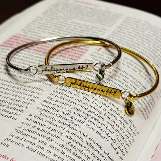 Philippians 4:4-9 Bar Bracelet