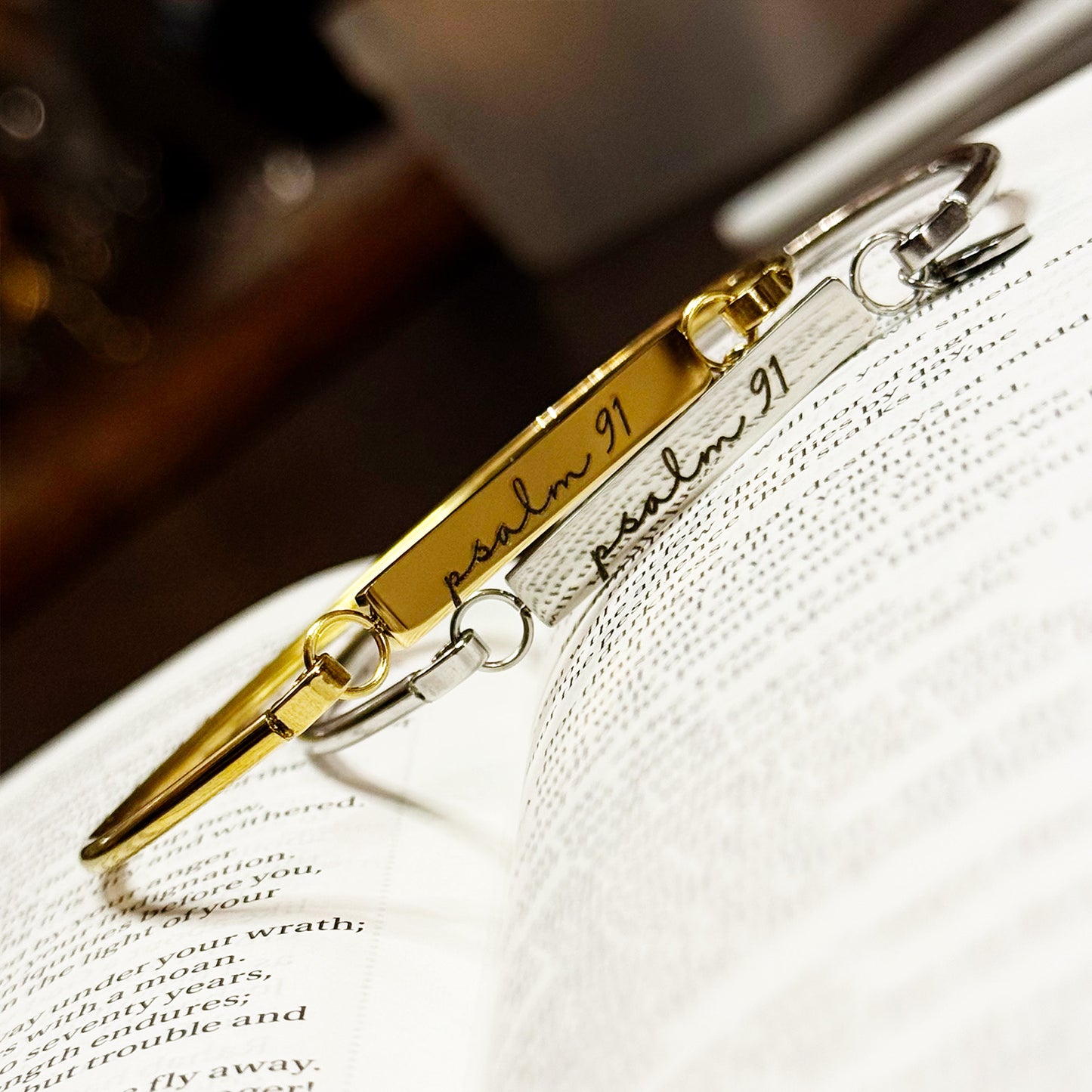 Psalm 91 Bar Bracelet
