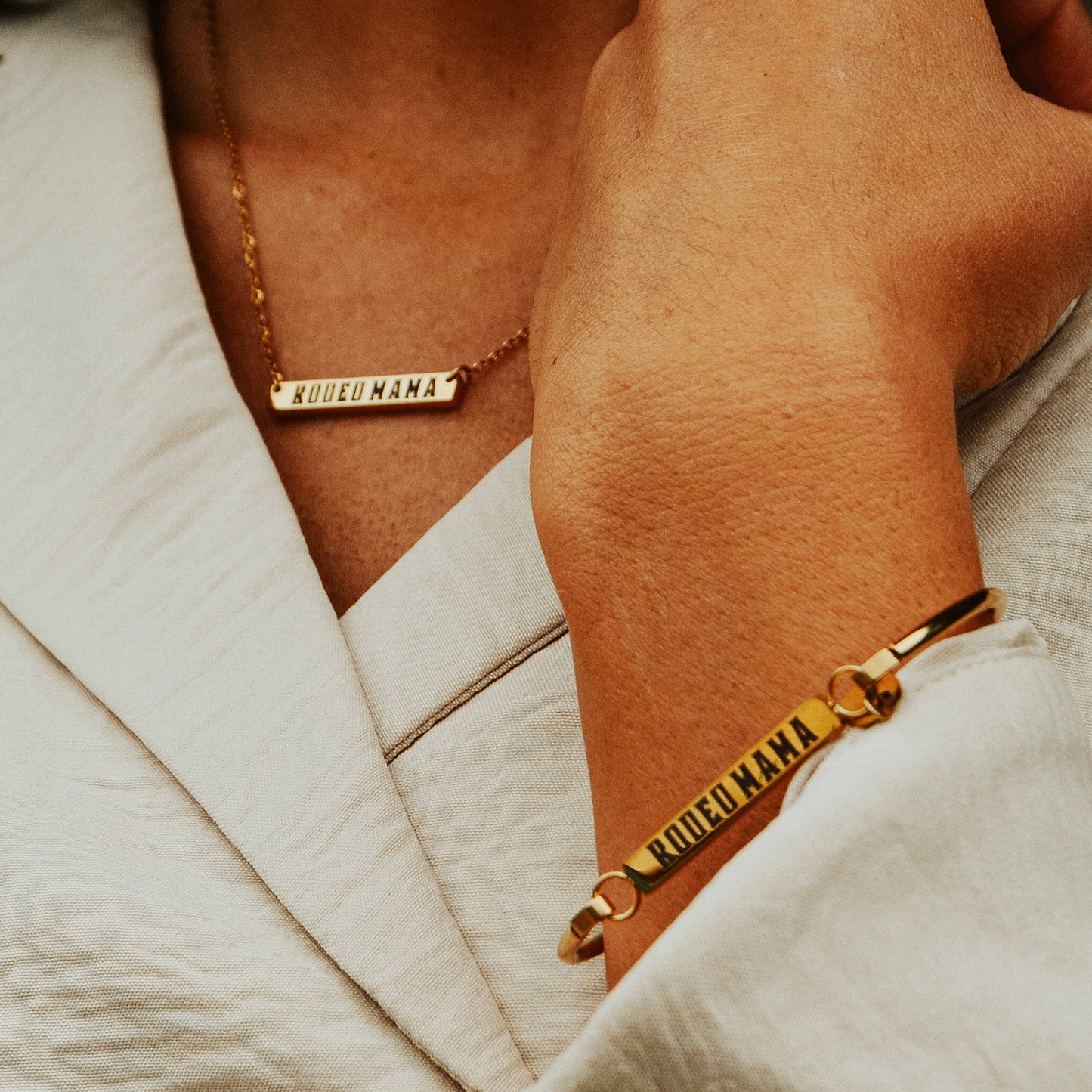 'Rodeo Mama' Bar Bracelet